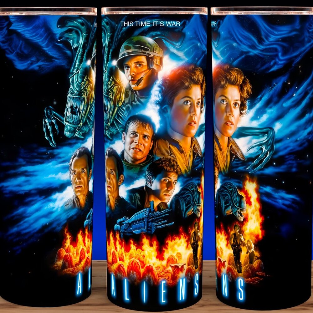 Aliens 80s Ripley - Bishop - Xenomorph Space Horror Cup Mug Tumbler 20oz